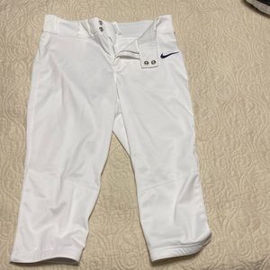 White Nike softball pants